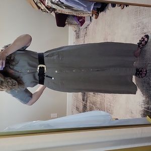 Michael Kors Genuine Bonded Leather Braided Black With Silver Buckle Size Small